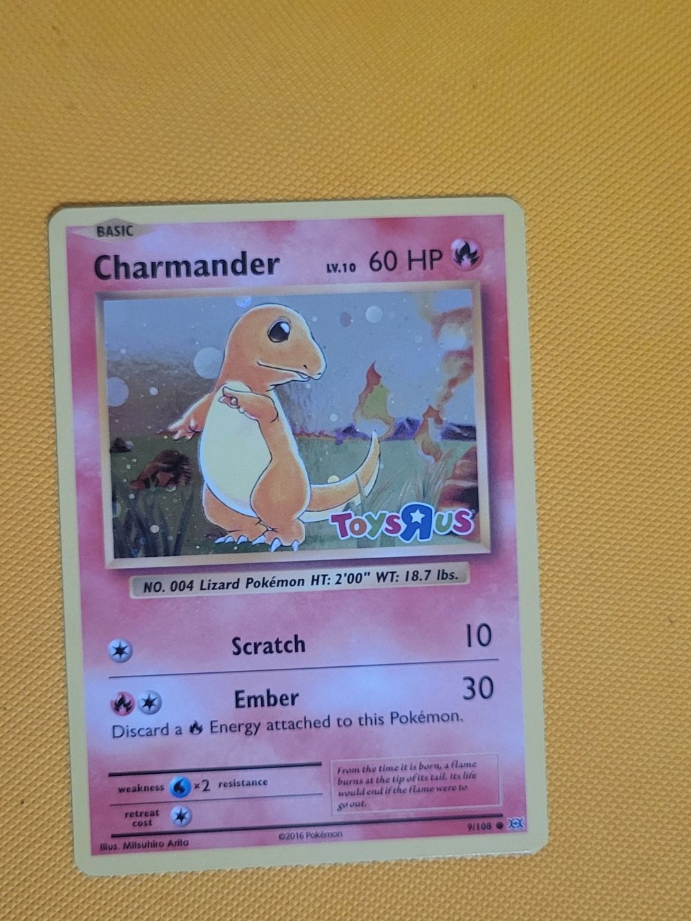 Pokémon Charmander Collectible Card - Toys R Us Promo